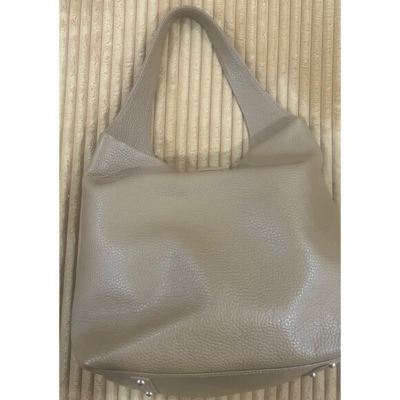 Dooney & Bourke Caramel Leather Pebble Grain Small Logo Lock Sac Hobo Bag - Picture 13 of 16